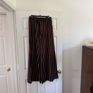 Striped Wide-Leg Pants